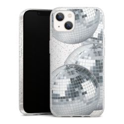Silikon Glitter Case transparent-silber