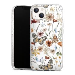 Silikon Glitter Case transparent-silber