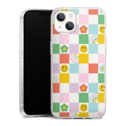 Silikon Glitter Case transparent-silber