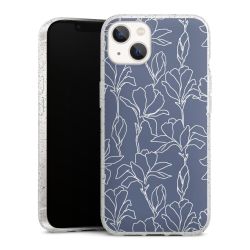 Silikon Glitter Case transparent-silber