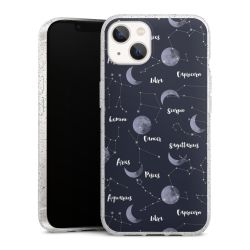 Silikon Glitter Case transparent-silber