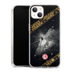 Silikon Glitter Case transparent-silber