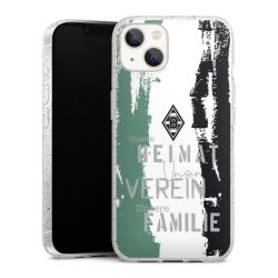 Silikon Glitter Case transparent-silber