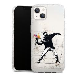 Silikon Glitter Case transparent-silber