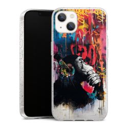 Silikon Glitter Case transparent-silber