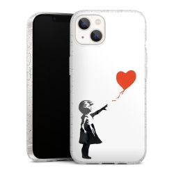 Silikon Glitter Case transparent-silber