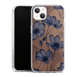 Silikon Glitter Case transparent-silber