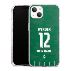 Silikon Glitter Case transparent-silber