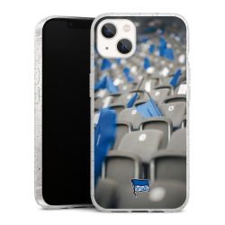 Silikon Glitter Case transparent-silber