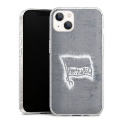 Silikon Glitter Case transparent-silber