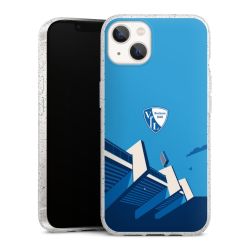 Silikon Glitter Case transparent-silber