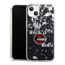 Silikon Glitter Case transparent-silber