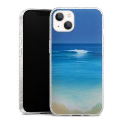 Silikon Glitter Case transparent-silber