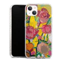 Silikon Glitter Case transparent-silber