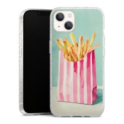 Silikon Glitter Case transparent-silber