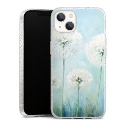 Silikon Glitter Case transparent-silber