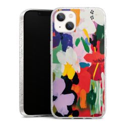 Silikon Glitter Case transparent-silber