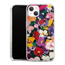 Silikon Glitter Case transparent-silber