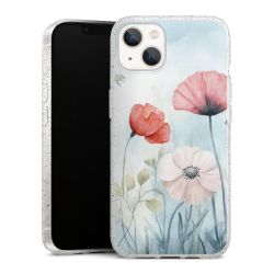 Silikon Glitter Case transparent-silber