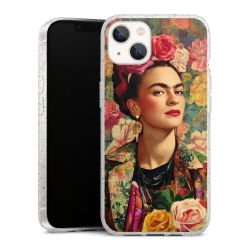 Silikon Glitter Case transparent-silber