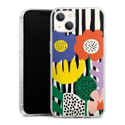 Silikon Glitter Case transparent-silber