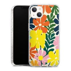 Silikon Glitter Case transparent-silber