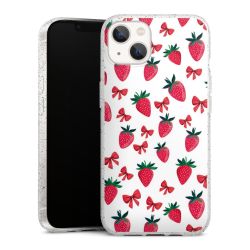 Silikon Glitter Case transparent-silber