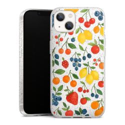 Silikon Glitter Case transparent-silber