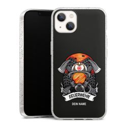 Silikon Glitter Case transparent-silber