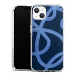 Silikon Glitter Case transparent-silber