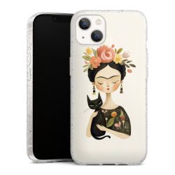 Silikon Glitter Case transparent-silber