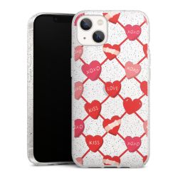 Silikon Glitter Case transparent-silber