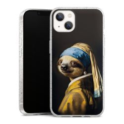 Silikon Glitter Case transparent-silber