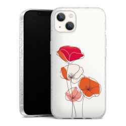 Silikon Glitter Case transparent-silber