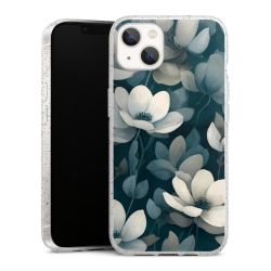 Silikon Glitter Case transparent-silber