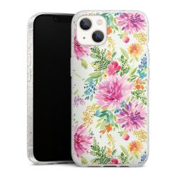 Silikon Glitter Case transparent-silber