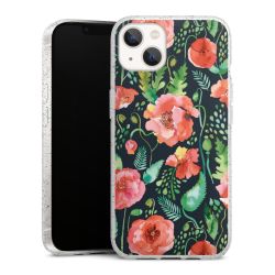 Silikon Glitter Case transparent-silber