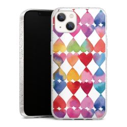 Silikon Glitter Case transparent-silber