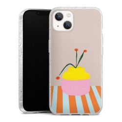 Silikon Glitter Case transparent-silber