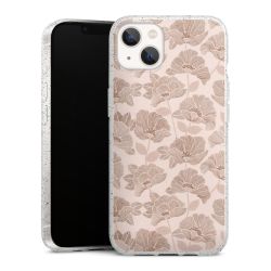 Silikon Glitter Case transparent-silber