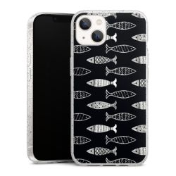 Silikon Glitter Case transparent-silber