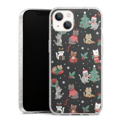 Silikon Glitter Case transparent-silber