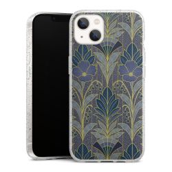 Silikon Glitter Case transparent-silber