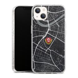 Silikon Glitter Case transparent-silber