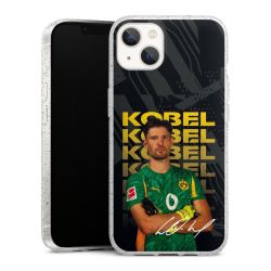 Silikon Glitter Case transparent-silber