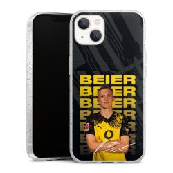 Silikon Glitter Case transparent-silber