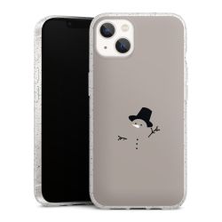 Silikon Glitter Case transparent-silber