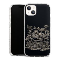 Silikon Glitter Case transparent-silber