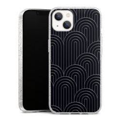 Silikon Glitter Case transparent-silber