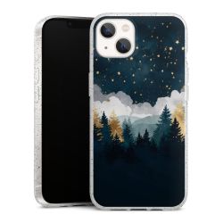 Silikon Glitter Case transparent-silber